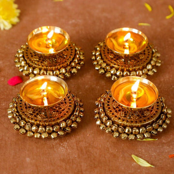 Brass Ghungroo Diya Pack of 10
